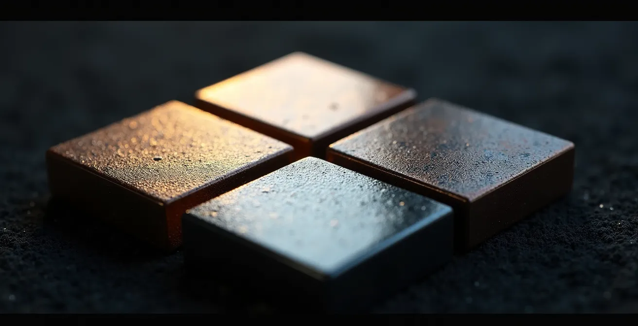 Extreme close-up of intersecting geometric patterns forming a grid-like structure