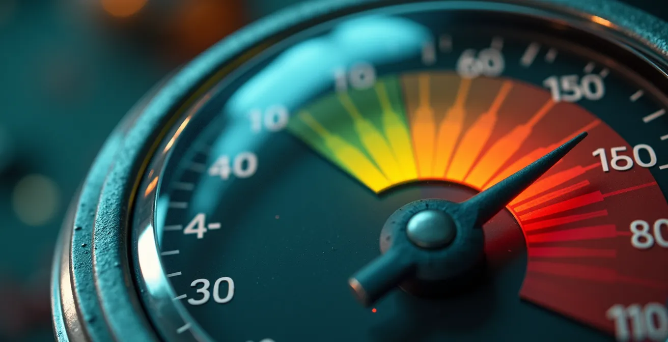 Macro shot of battery level indicator showing energy management concept