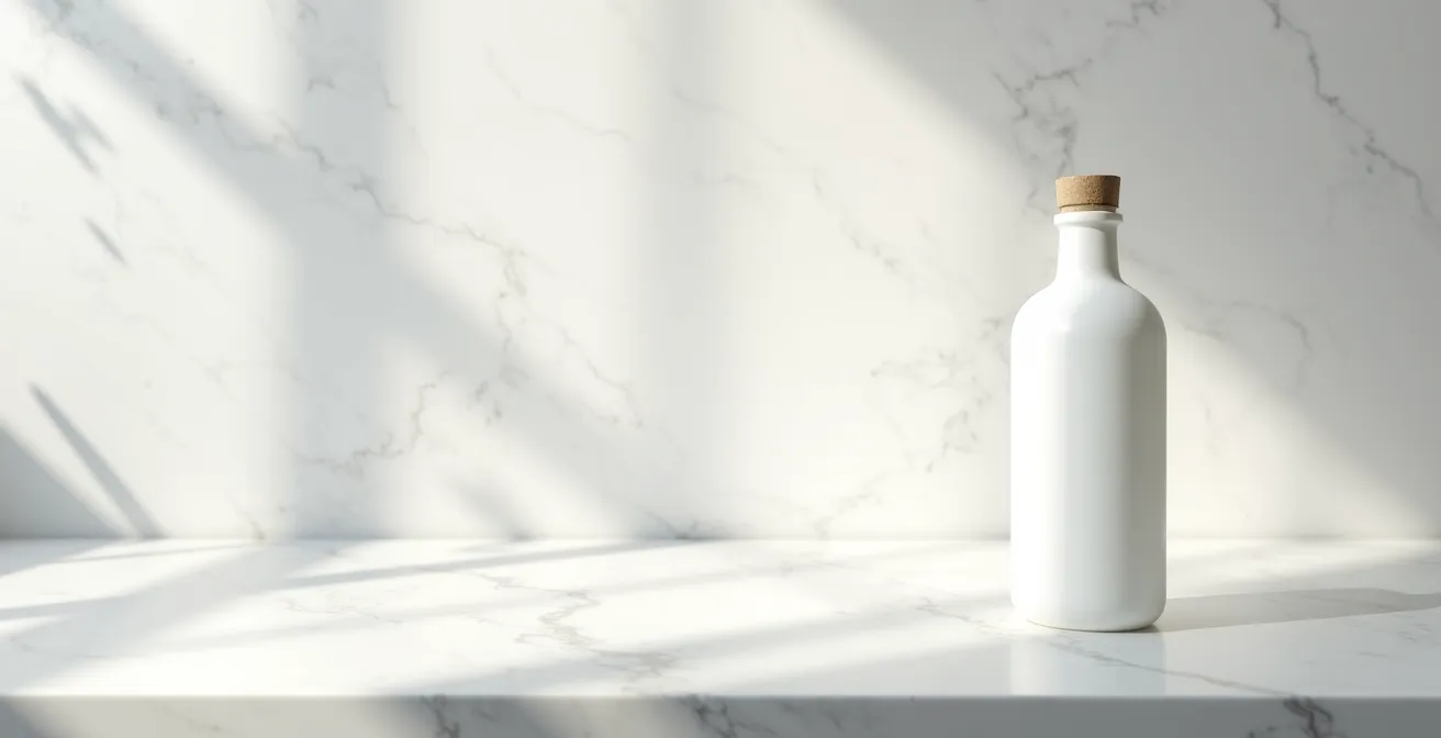 Minimalist composition showing the psychological aspects of luxury skincare choice