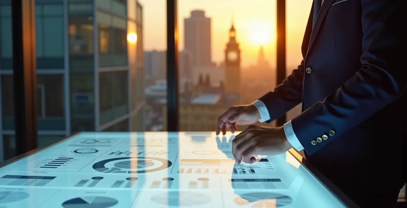 Strategic radar display showing market vulnerability indicators and opportunity zones